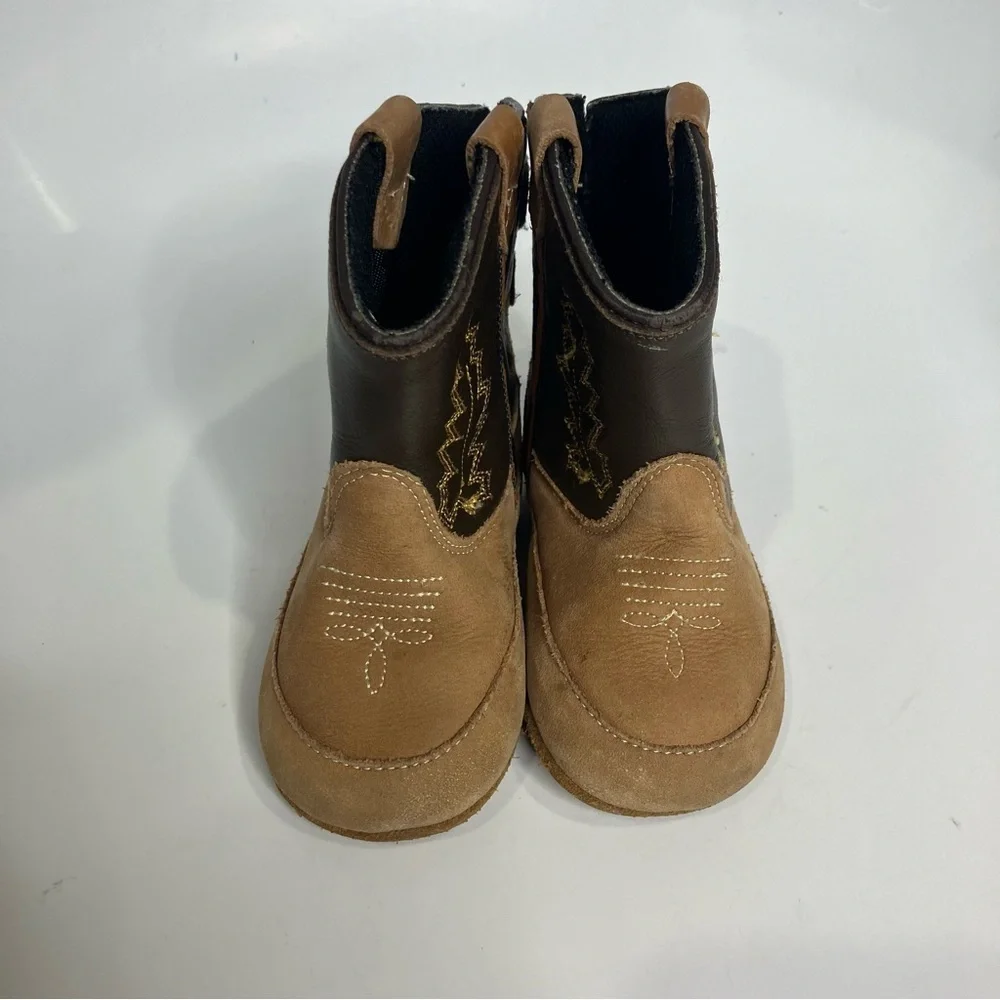 Old West baby booties soft cowboy boots western baby size 4 crib‎ shoes